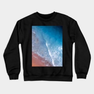 Blue gradient ocean oil painting Crewneck Sweatshirt